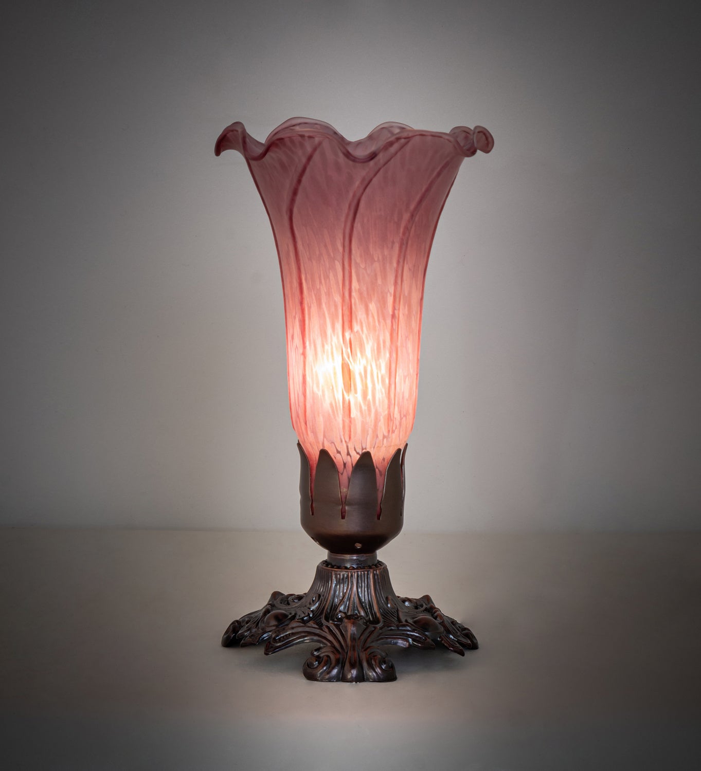 Meyda Tiffany - 11336 - One Light Accent Lamp - Lavender Pond Lily - Mahogany Bronze