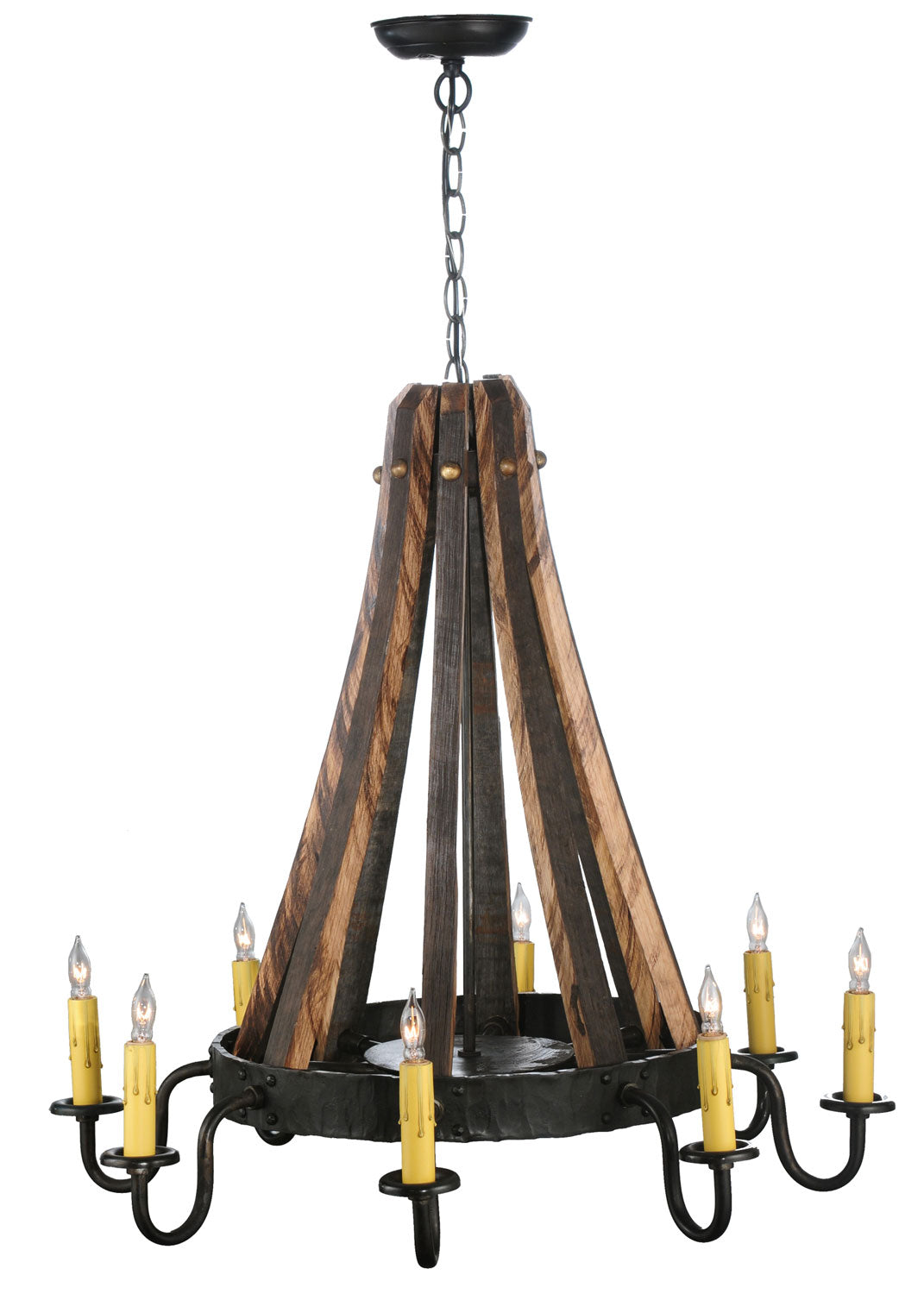 Meyda Tiffany - 113361 - Eight Light Chandelier - Barrel Stave - Costello Black