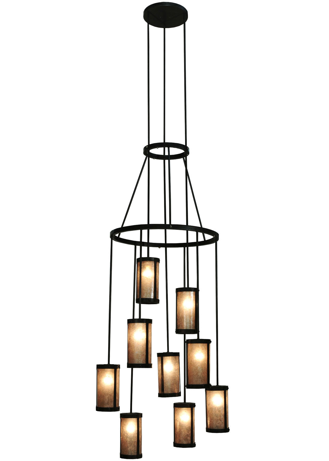 Meyda Tiffany - 115771 - Nine Light Chandelier - Cartier - Costello Black