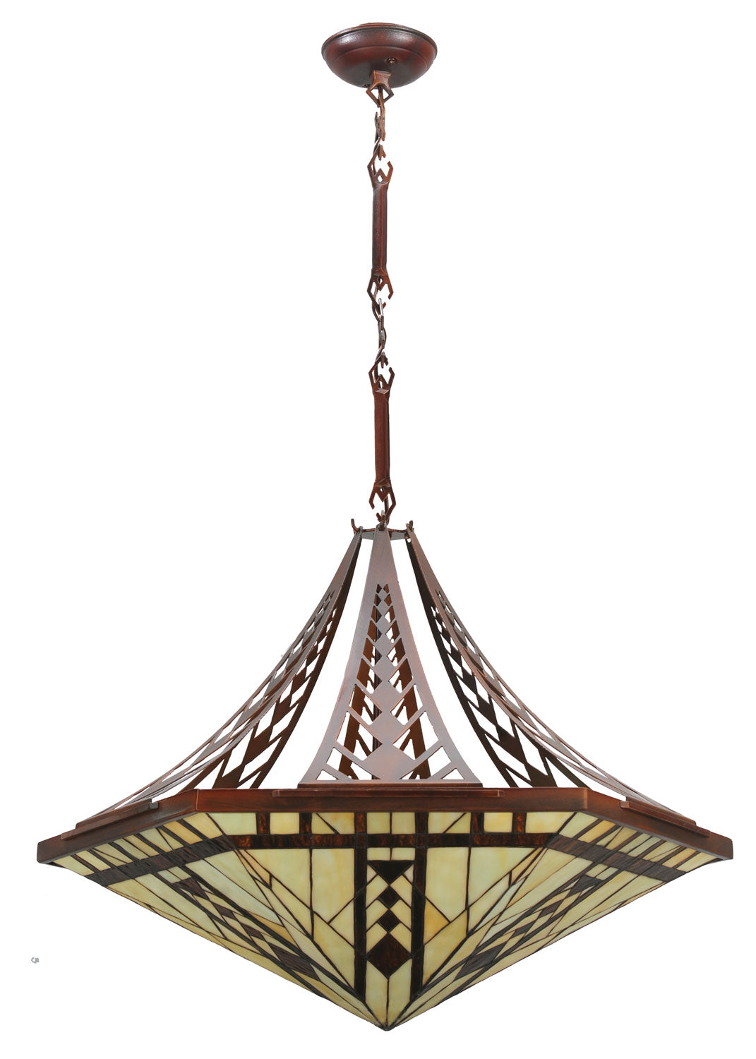 Meyda Tiffany - 115997 - Three Light Pendant - Sonoma - Red Rust