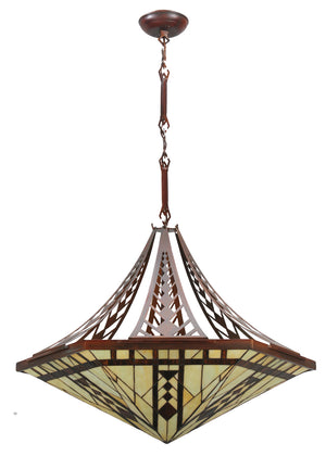 Meyda Tiffany - 115997 - Three Light Pendant - Sonoma - Red Rust