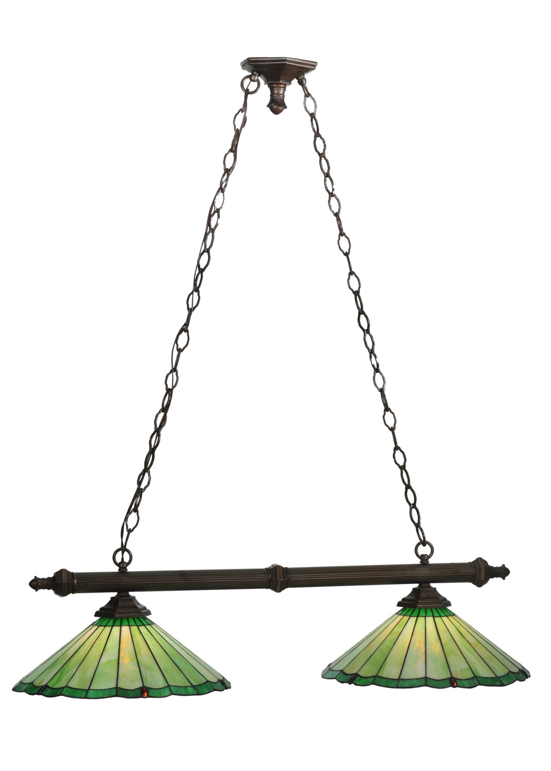 Meyda Tiffany - 77695 - Two Light Island Pendant - Caprice - Mahogany Bronze