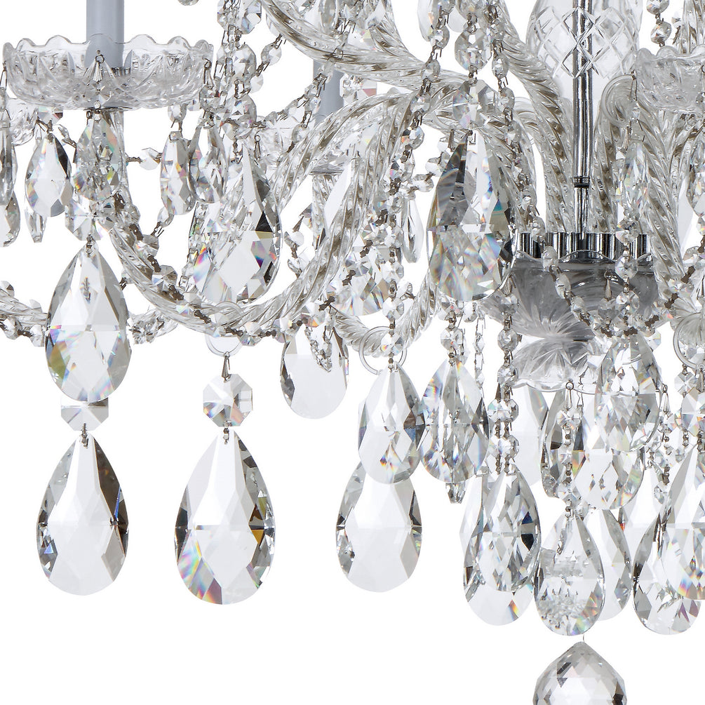 Crystorama - 1112-CH-CL-MWP - 12 Light Chandelier - Traditional Crystal - Polished Chrome