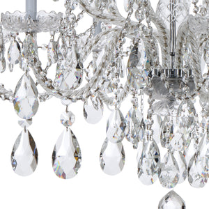 Crystorama - 1112-CH-CL-MWP - 12 Light Chandelier - Traditional Crystal - Polished Chrome