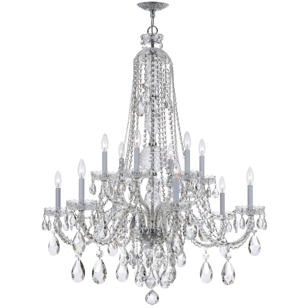 Crystorama - 1112-CH-CL-S - 12 Light Chandelier - Traditional Crystal - Polished Chrome