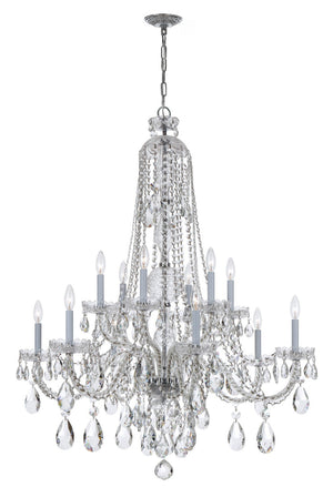 Crystorama - 1112-CH-CL-S - 12 Light Chandelier - Traditional Crystal - Polished Chrome