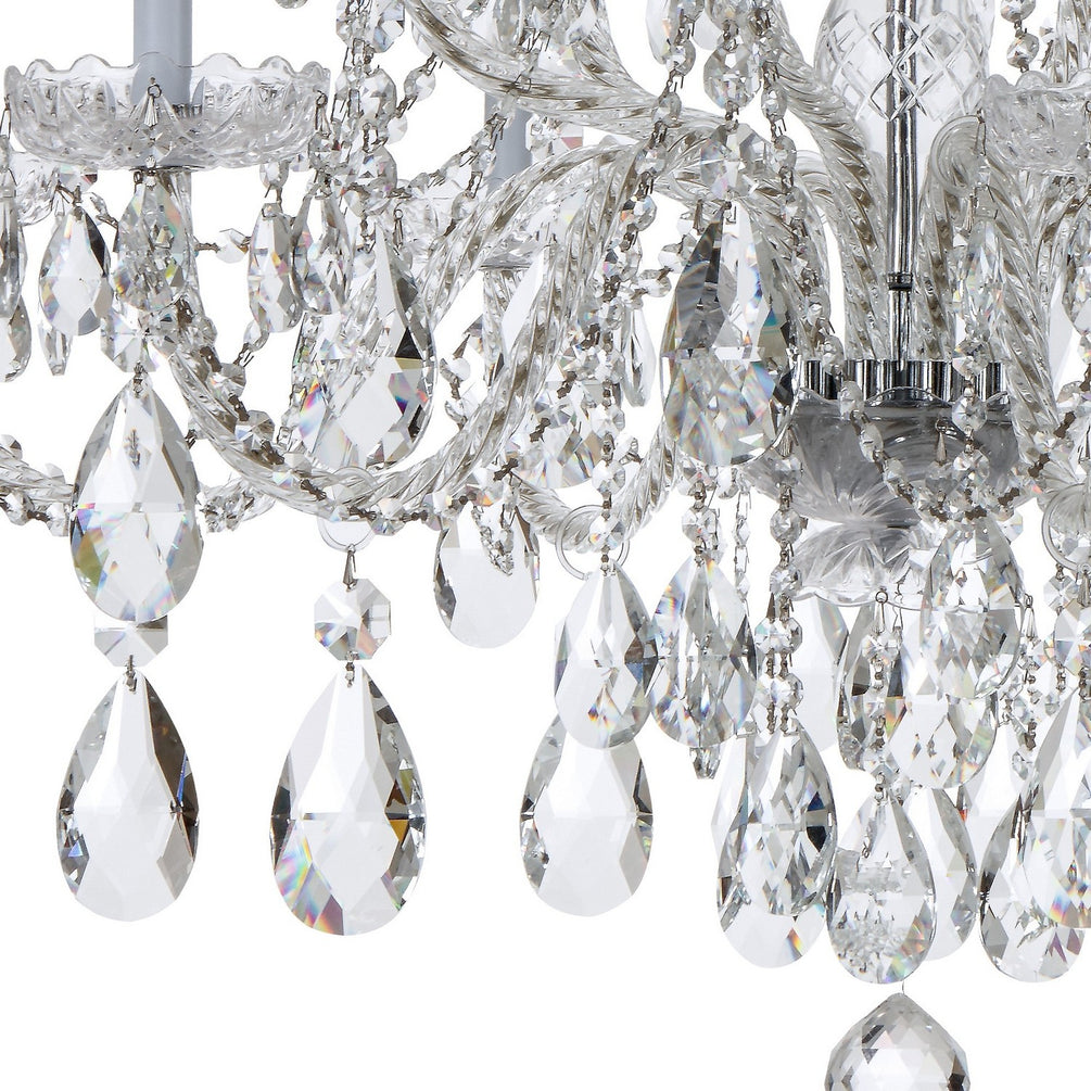 Crystorama - 1112-CH-CL-SAQ - 12 Light Chandelier - Traditional Crystal - Polished Chrome