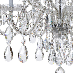 Crystorama - 1112-CH-CL-SAQ - 12 Light Chandelier - Traditional Crystal - Polished Chrome