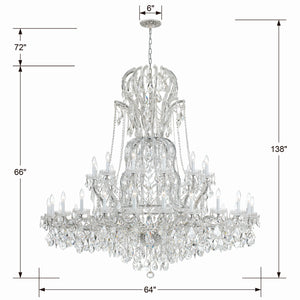 Crystorama - 4460-CH-CL-S - 37 Light Chandelier - Maria Theresa - Polished Chrome