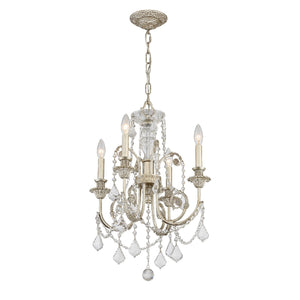 Crystorama - 5114-OS-CL-S - Four Light Mini Chandelier - Regis - Olde Silver