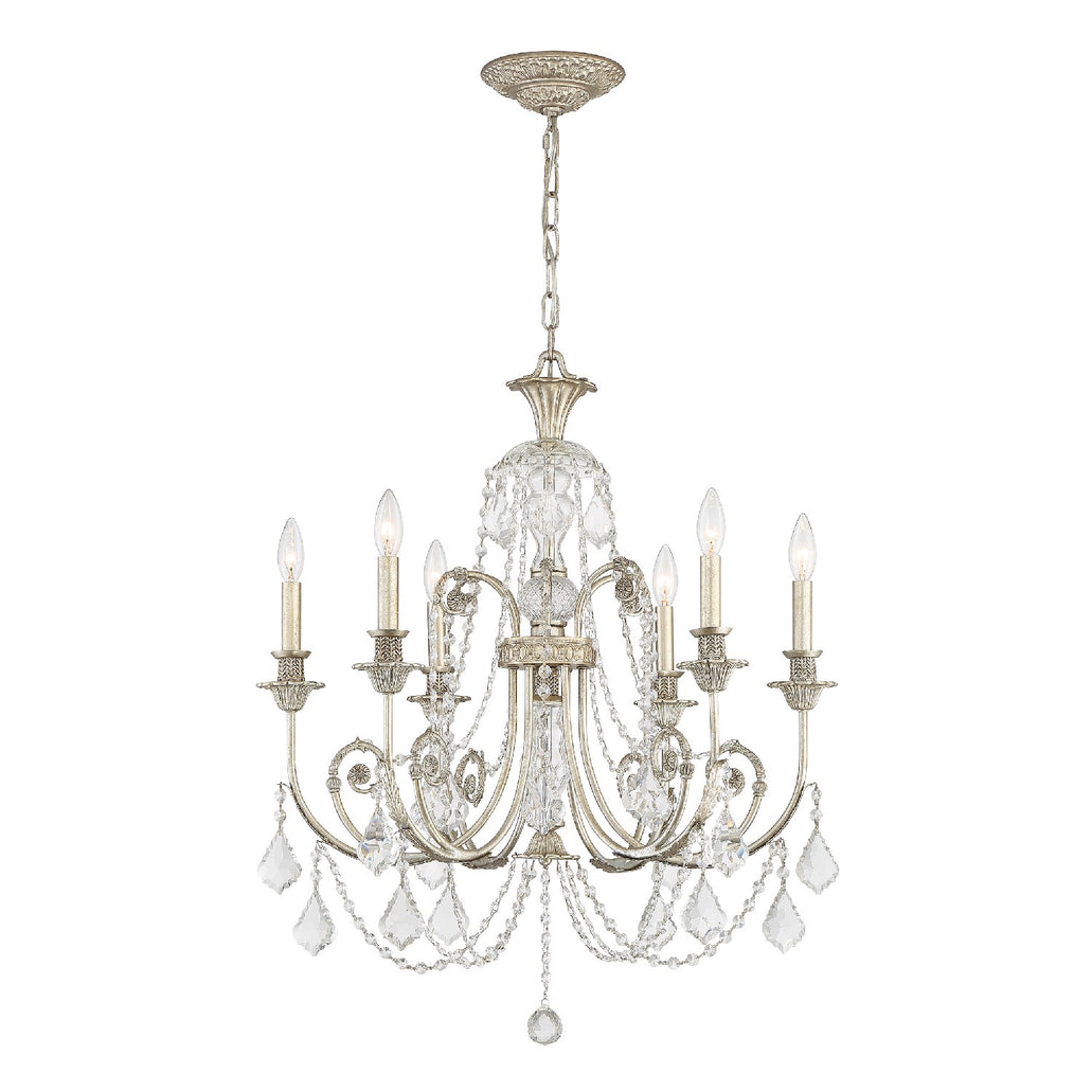 Crystorama - 5116-OS-CL-S - Six Light Chandelier - Regis - Olde Silver