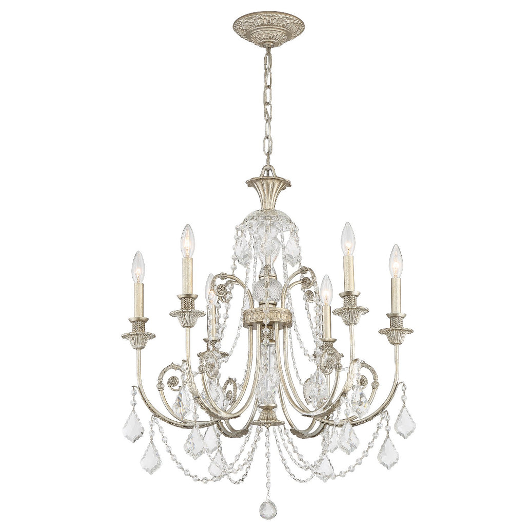 Crystorama - 5116-OS-CL-S - Six Light Chandelier - Regis - Olde Silver