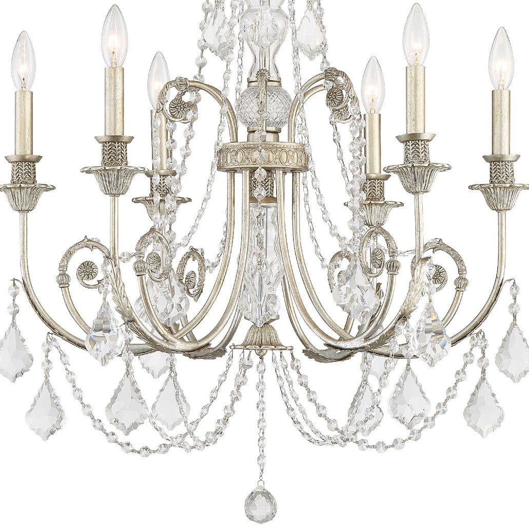 Crystorama - 5116-OS-CL-S - Six Light Chandelier - Regis - Olde Silver