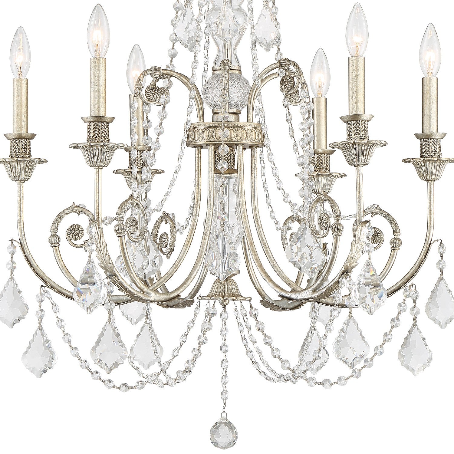 Crystorama - 5116-OS-CL-SAQ - Six Light Chandelier - Regis - Olde Silver