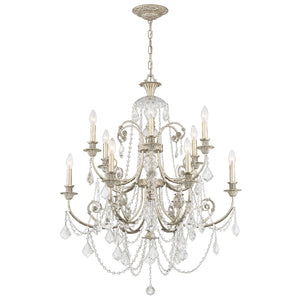 Crystorama - 5119-OS-CL-S - 12 Light Chandelier - Regis - Olde Silver