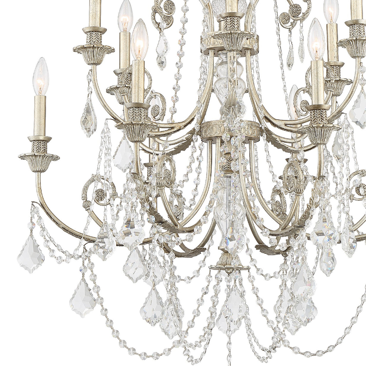 Crystorama - 5119-OS-CL-S - 12 Light Chandelier - Regis - Olde Silver