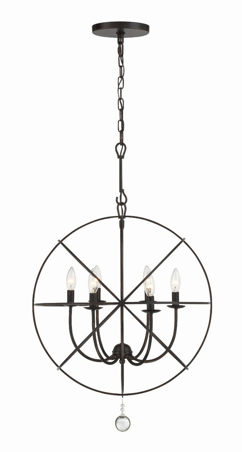 Crystorama - 9226-EB - Six Light Chandelier - Solaris - English Bronze