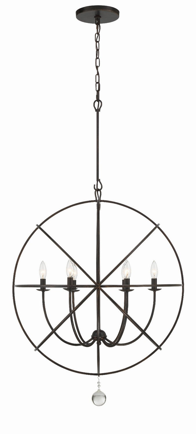 Crystorama - 9228-EB - Six Light Chandelier - Solaris - English Bronze