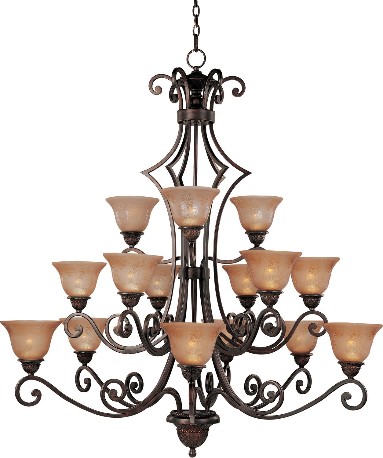 Maxim - 11239SAOI - 15 Light Chandelier - Symphony - Oil Rubbed Bronze