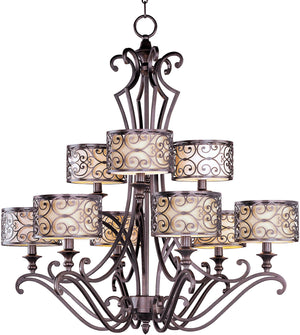 Maxim - 21156WHUB - Nine Light Chandelier - Mondrian - Umber Bronze