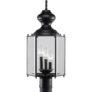 Progress Lighting - P5432-31 - Three Light Post Lantern - Carriage Classics - Black