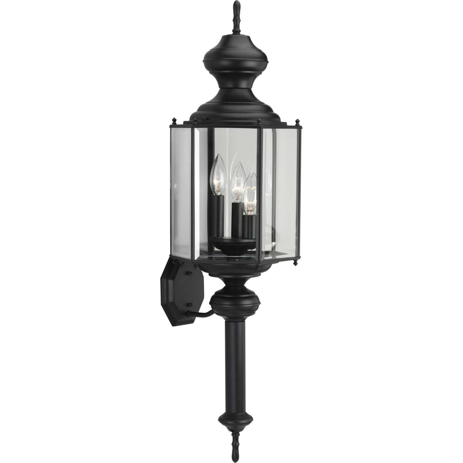 Progress Lighting - P5731-31 - Three Light Wall Lantern - Carriage Classics - Black