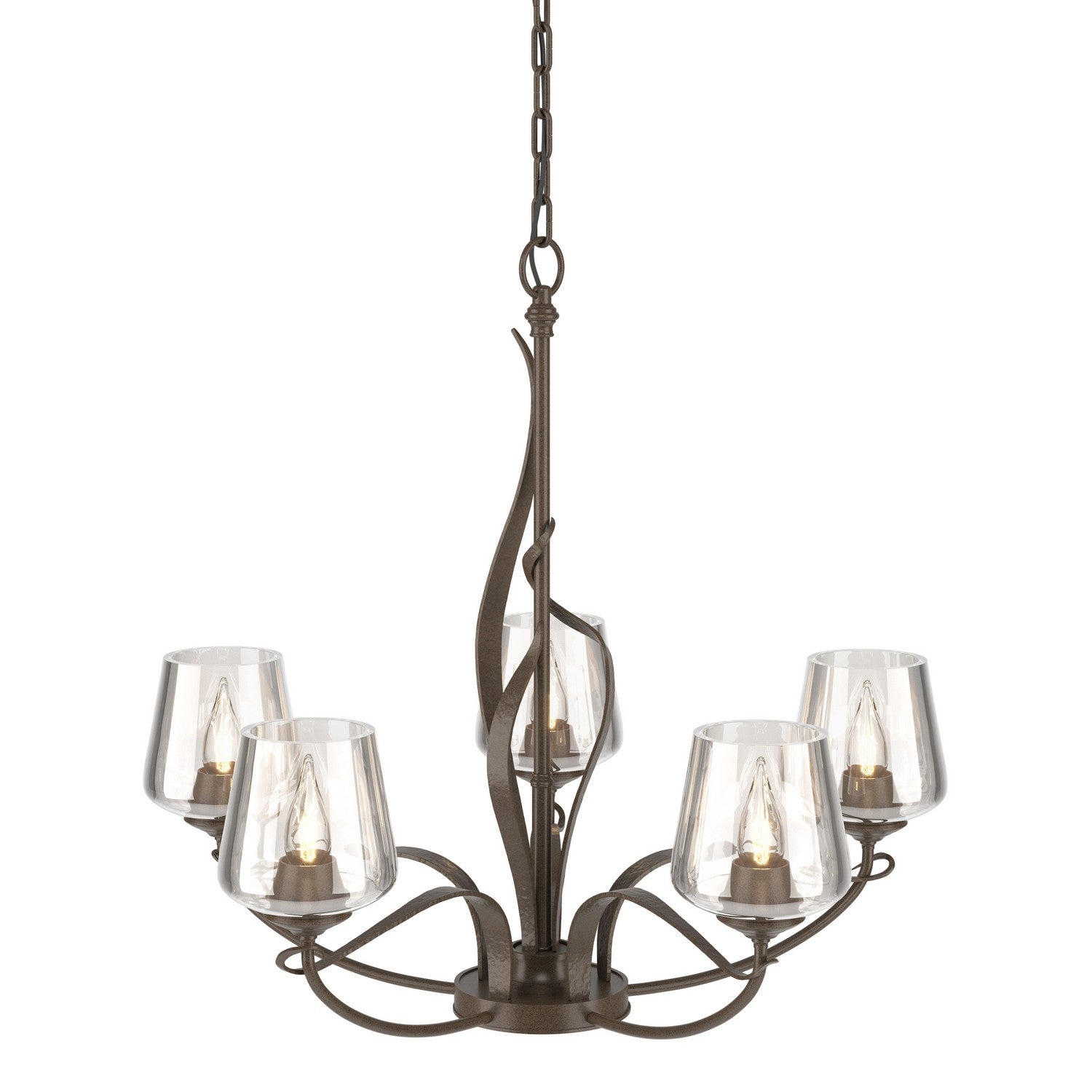 Hubbardton Forge - 103040-SKT-89-ZM0236 - Flora 5 Arm Chandelier - Flora - Ink
