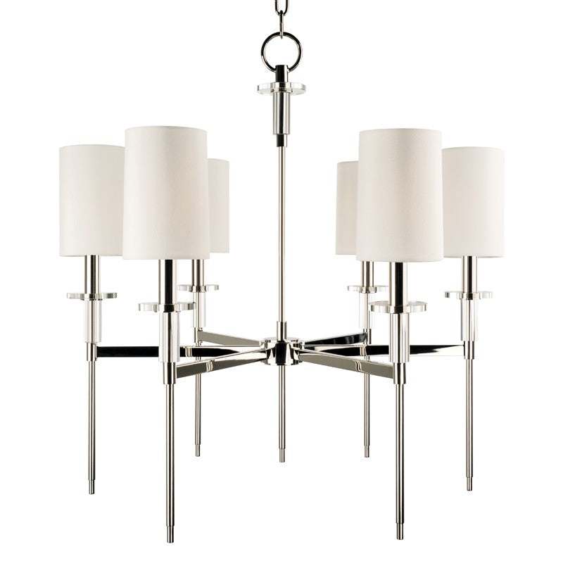 Hudson Valley - 8516-PN - Six Light Chandelier - Amherst - Polished Nickel