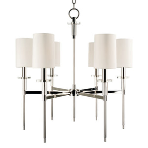 Hudson Valley - 8516-PN - Six Light Chandelier - Amherst - Polished Nickel