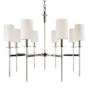 Hudson Valley - 8518-PN - Eight Light Chandelier - Amherst - Polished Nickel