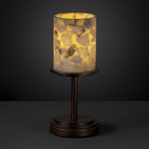 Justice Designs - ALR-8798-10-DBRZ - One Light Table Lamp - Alabaster Rocks - Dark Bronze