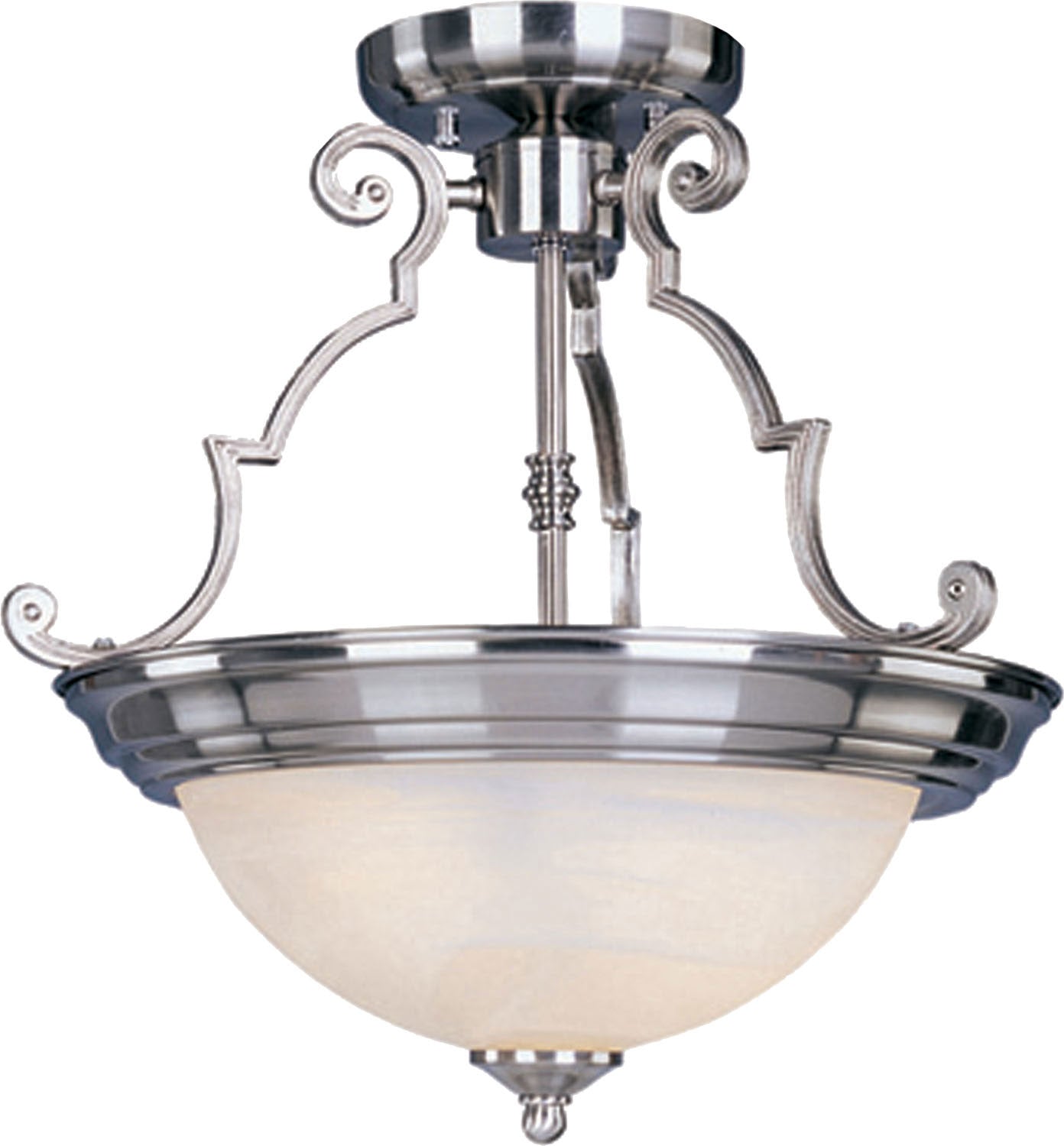 Maxim - 5844MRSN - Three Light Semi-Flush Mount - Essentials - 584x - Satin Nickel