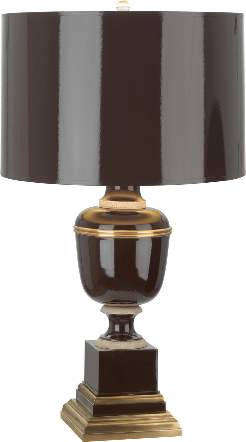 Robert Abbey - 2502 - One Light Table Lamp - Annika - Chocolate Lacquered Paint w/Natural Brass, Ivory Crackle