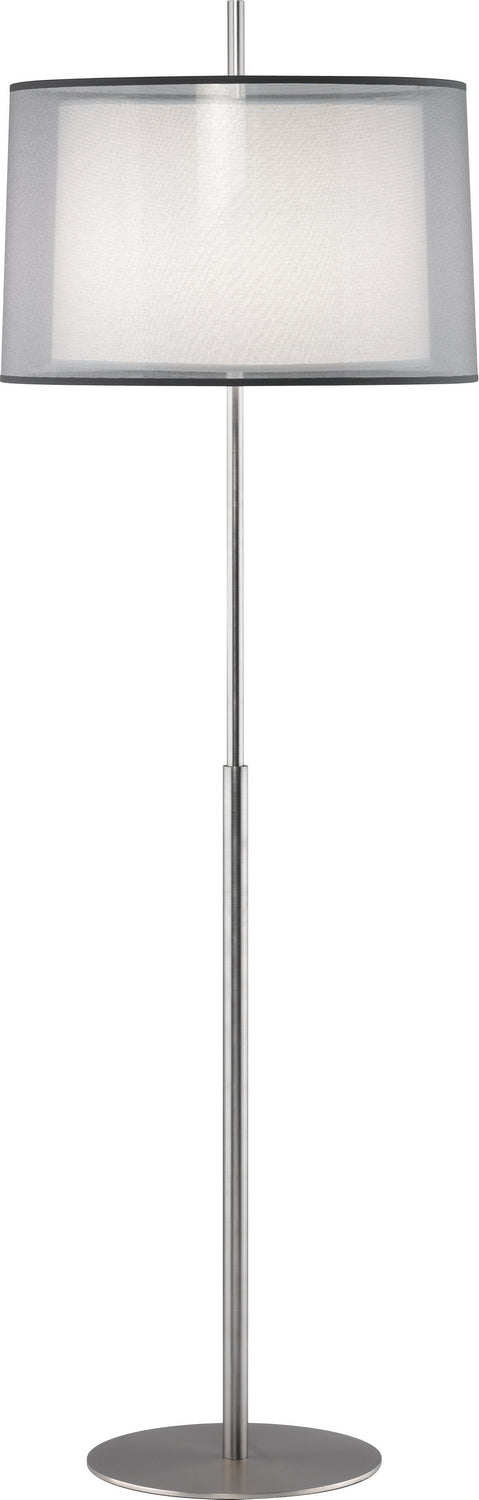 Robert Abbey - S2191 - One Light Floor Lamp - Saturnia - Stainless Steel