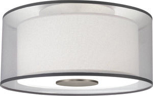 Robert Abbey - S2197 - Two Light Flushmount - Saturnia - Stainless Steel