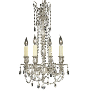 American Brass & Crystal - CH9211-O-07G-PI - Four Light Chandelier - Biella - Satin Nickel