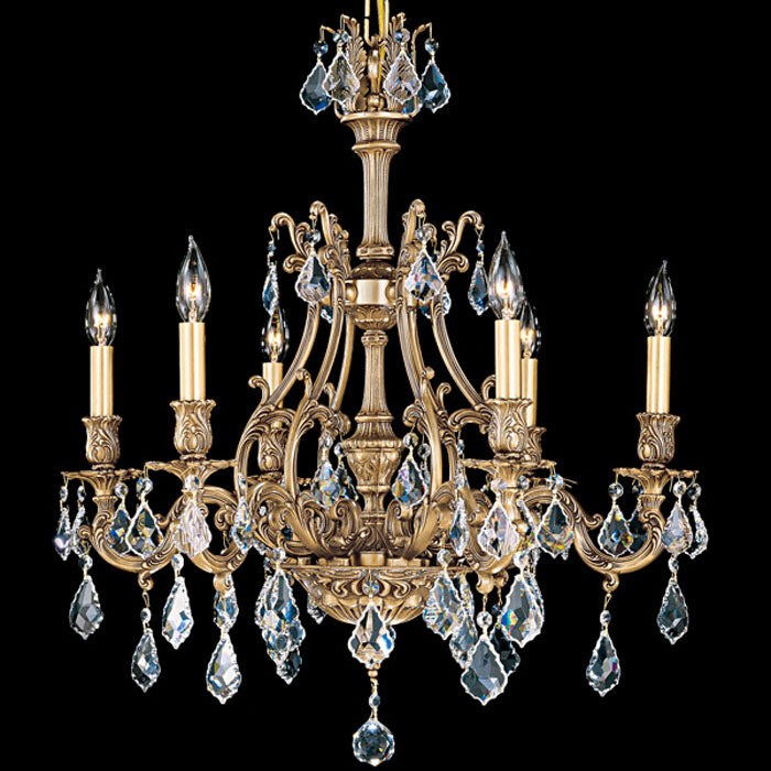 American Brass & Crystal - CH9631-A-03G-ST - Six Light Chandelier - Chateau - French Gold Glossy