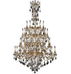 American Brass & Crystal - CH9828-A-01G-PI - 40 Light Chandelier - Bellagio - Polished Brass w/Umber Inlay