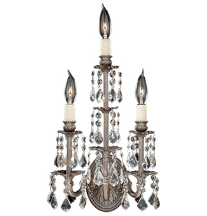 American Brass & Crystal - WS9479-A-10G-PI - Three Light Wall Sconce - Wall Sconce - Antique Silver