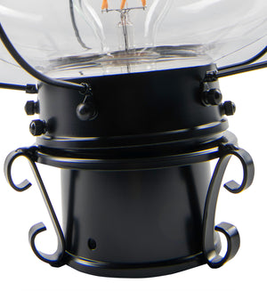 Norwell Lighting - 1321-BL-CL - One Light Post Mount - Cottage Onion - Black With Clear Glass