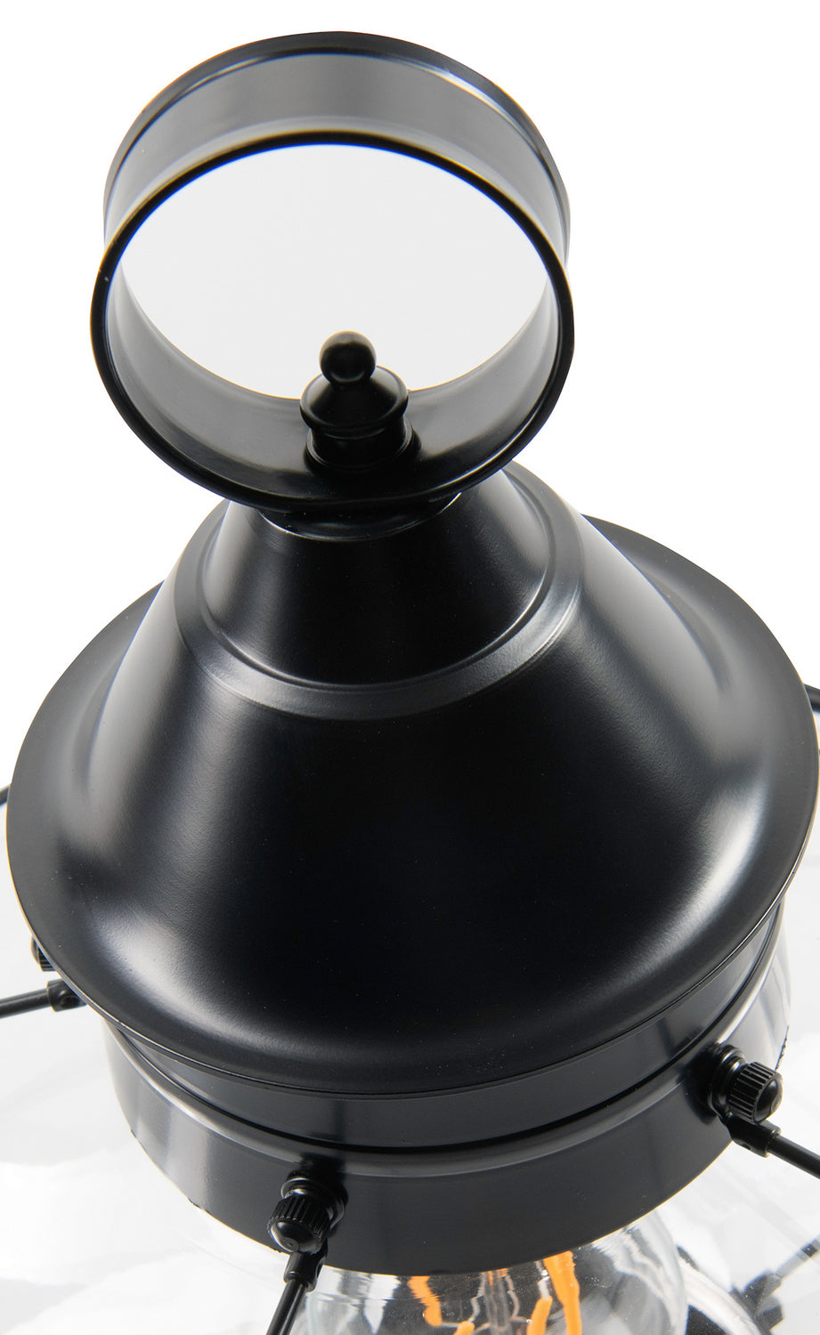 Norwell Lighting - 1321-BL-CL - One Light Post Mount - Cottage Onion - Black With Clear Glass