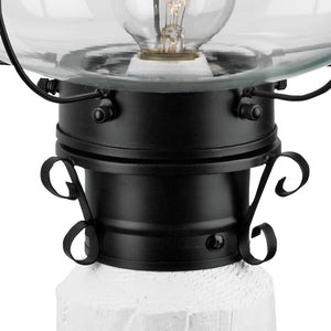 Norwell Lighting - 1321-BL-CL - One Light Post Mount - Cottage Onion - Black With Clear Glass