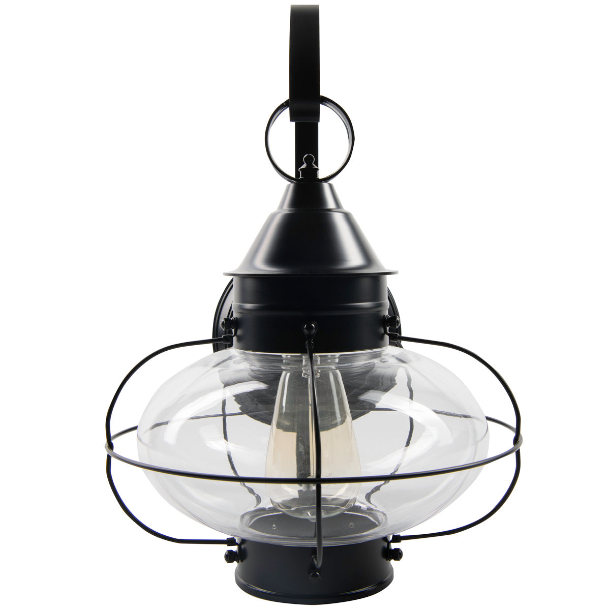 Norwell Lighting - 1324-BL-CL - One Light Wall Mount - Cottage Onion - Black With Clear Glass