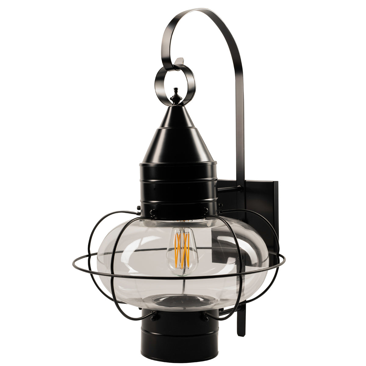 Norwell Lighting - 1509-BL-CL - One Light Wall Mount - Classic Onion - Black With Clear Glass