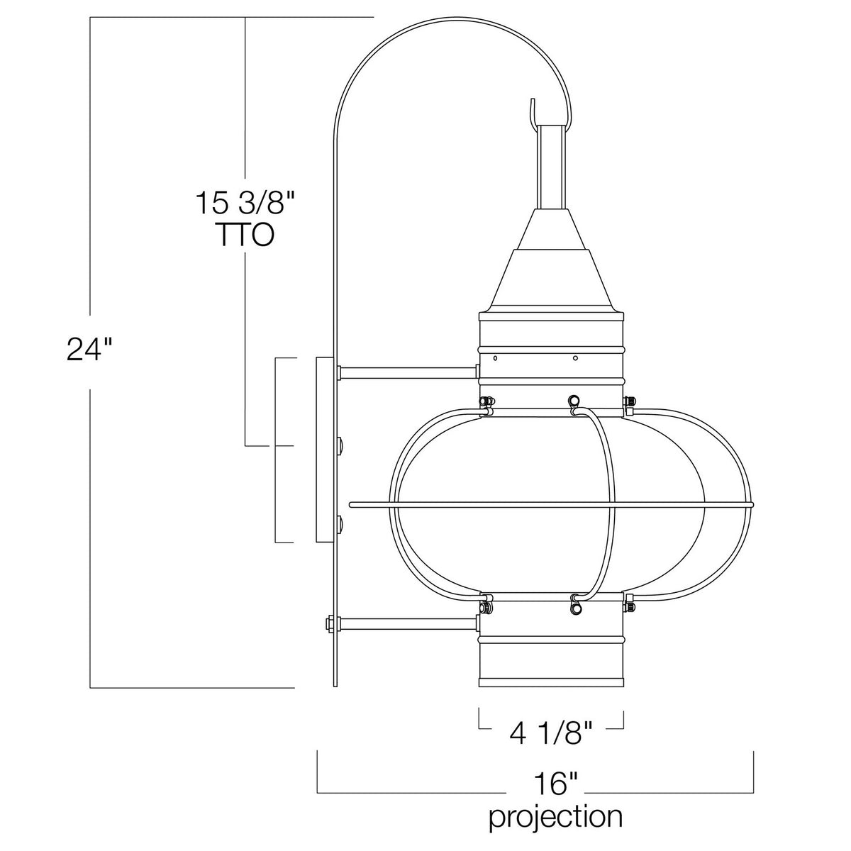 Norwell Lighting - 1509-BL-CL - One Light Wall Mount - Classic Onion - Black With Clear Glass