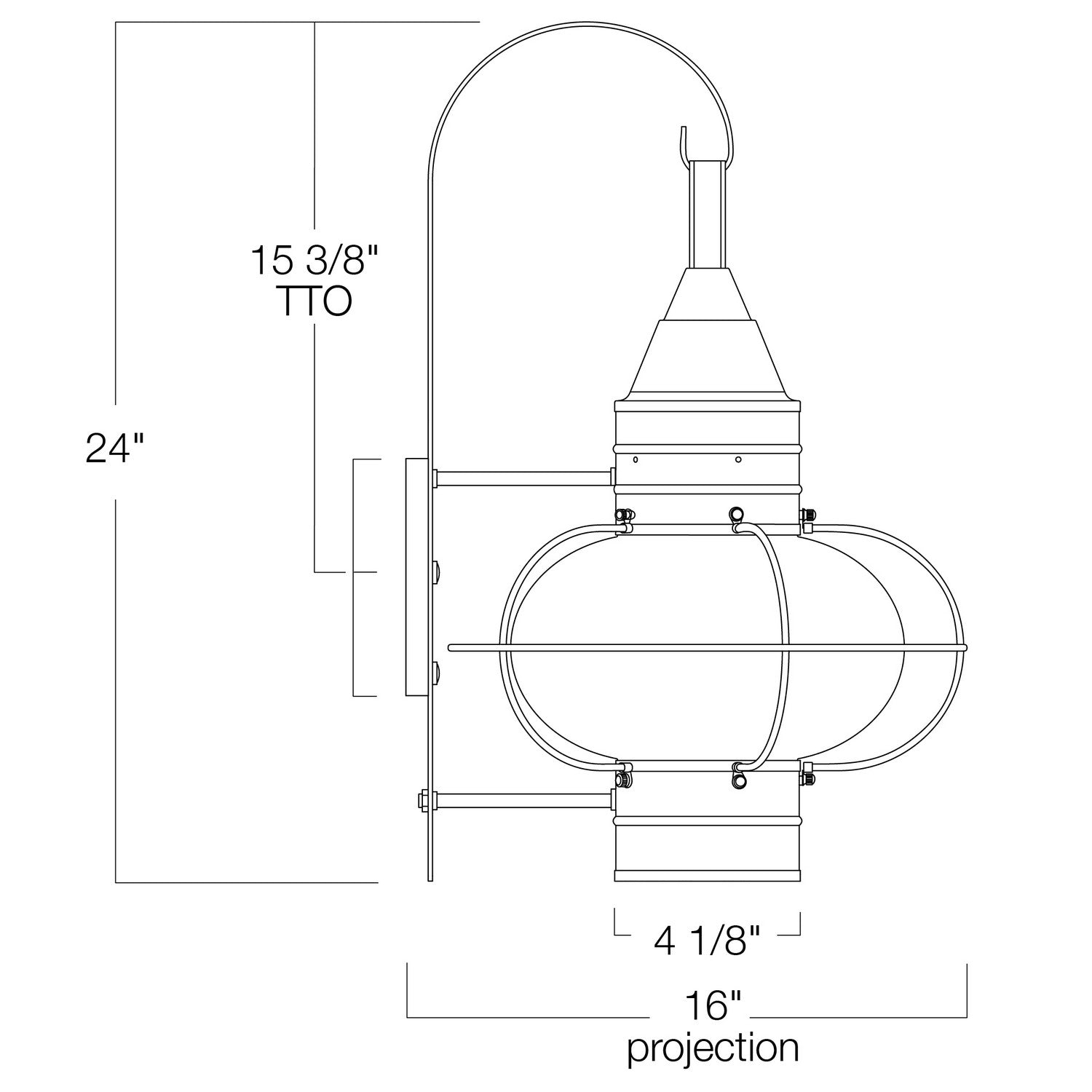 Norwell Lighting - 1509-BL-CL - One Light Wall Mount - Classic Onion - Black With Clear Glass