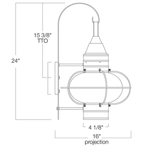 Norwell Lighting - 1509-BL-CL - One Light Wall Mount - Classic Onion - Black With Clear Glass