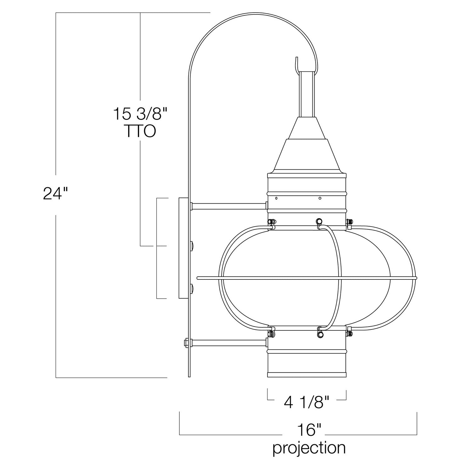 Norwell Lighting - 1512-BL-CL - One Light Wall Mount - Classic Onion - Black With Clear Glass