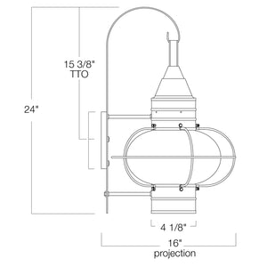 Norwell Lighting - 1512-BL-CL - One Light Wall Mount - Classic Onion - Black With Clear Glass