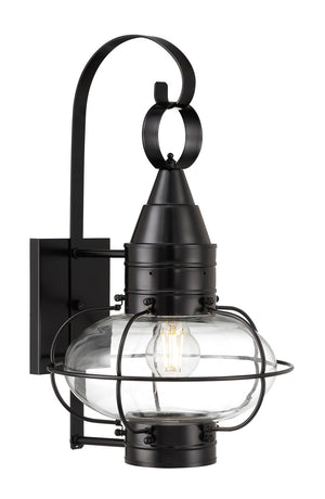 Norwell Lighting - 1512-BL-CL - One Light Wall Mount - Classic Onion - Black With Clear Glass